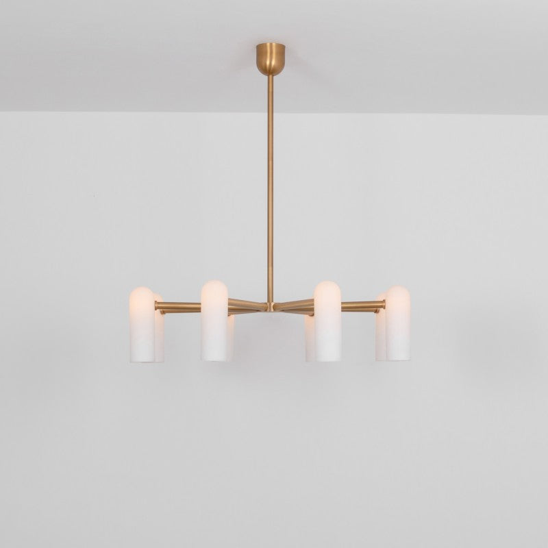 Tortora Round Modern Brass Chandelier S/M/L