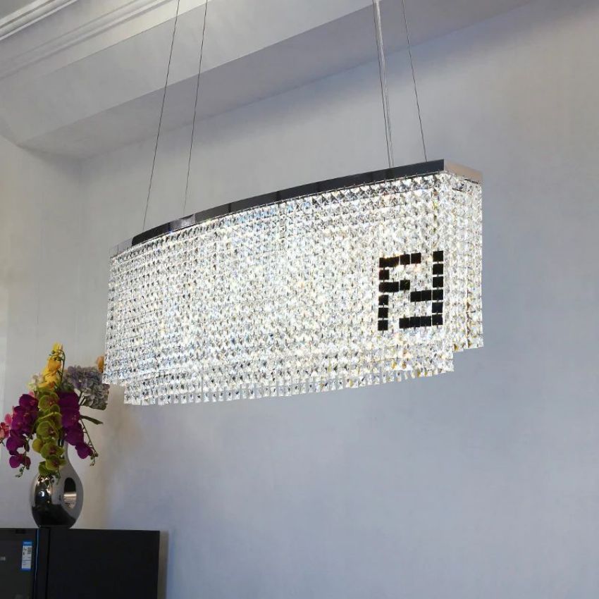 Olive Oval Crystal Chandelier