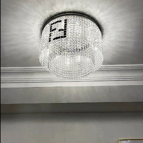 Olive Round Crystal Chandelier