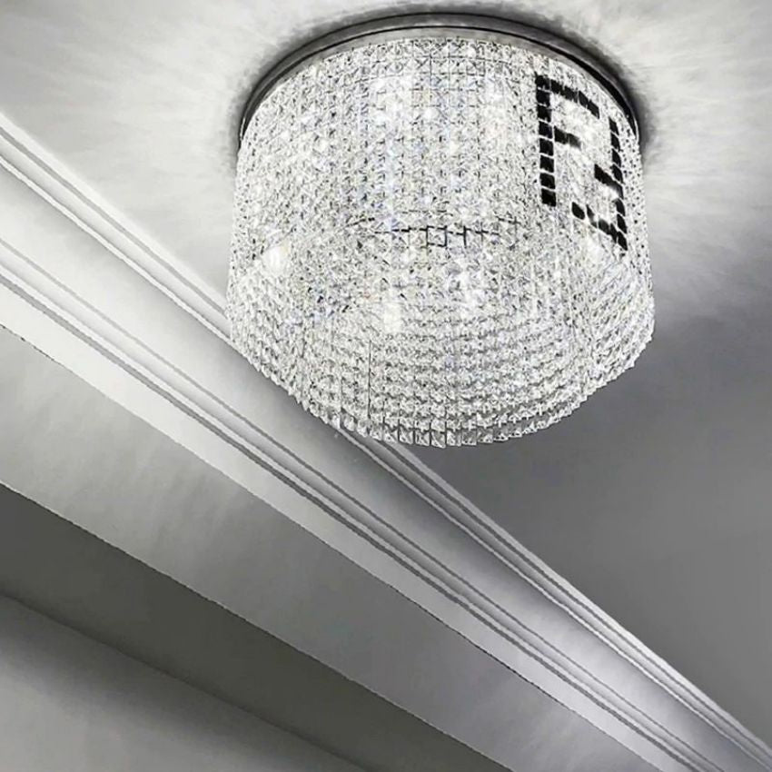 Olive Round Crystal Chandelier