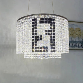 Olive Round Crystal Chandelier