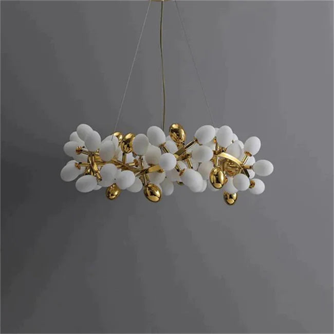 Aria Post Modern Round Grape Branch Chandelier