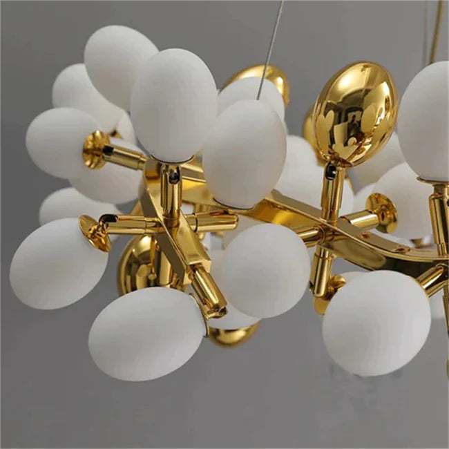 Aria Post Modern Round Grape Branch Chandelier