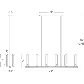 Palance Linear Chandelier 60" W