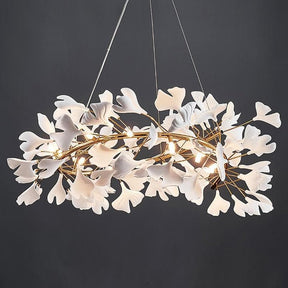 Aria Raver Porcelain Leaf Ring Round Chandelier