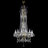 Aria Princesse 15 Gold/Silver Crystal Glass Chandelier