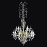 Aria Princesse 18 Gold/Silver Crystal Glass Chandelier