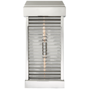 Large Curved Glass Louver Sconce Outdoor