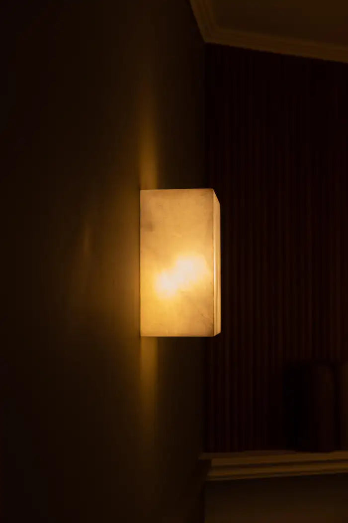 White Alabaster Wall Sconce