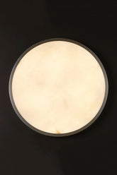 Raleigh Round Alabaster Ceiling Light