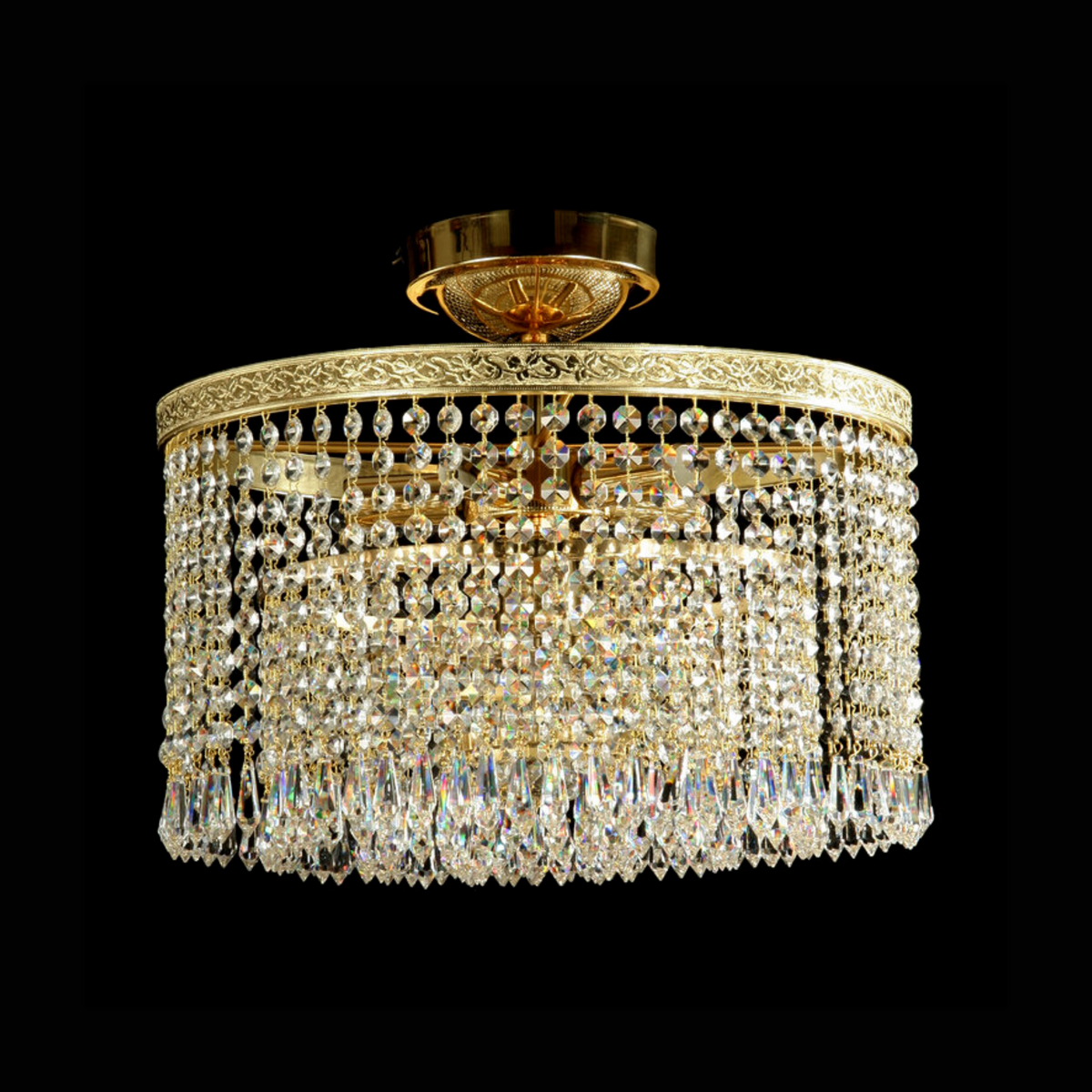 Aria Rome 6 Crystal Glass Chandelier