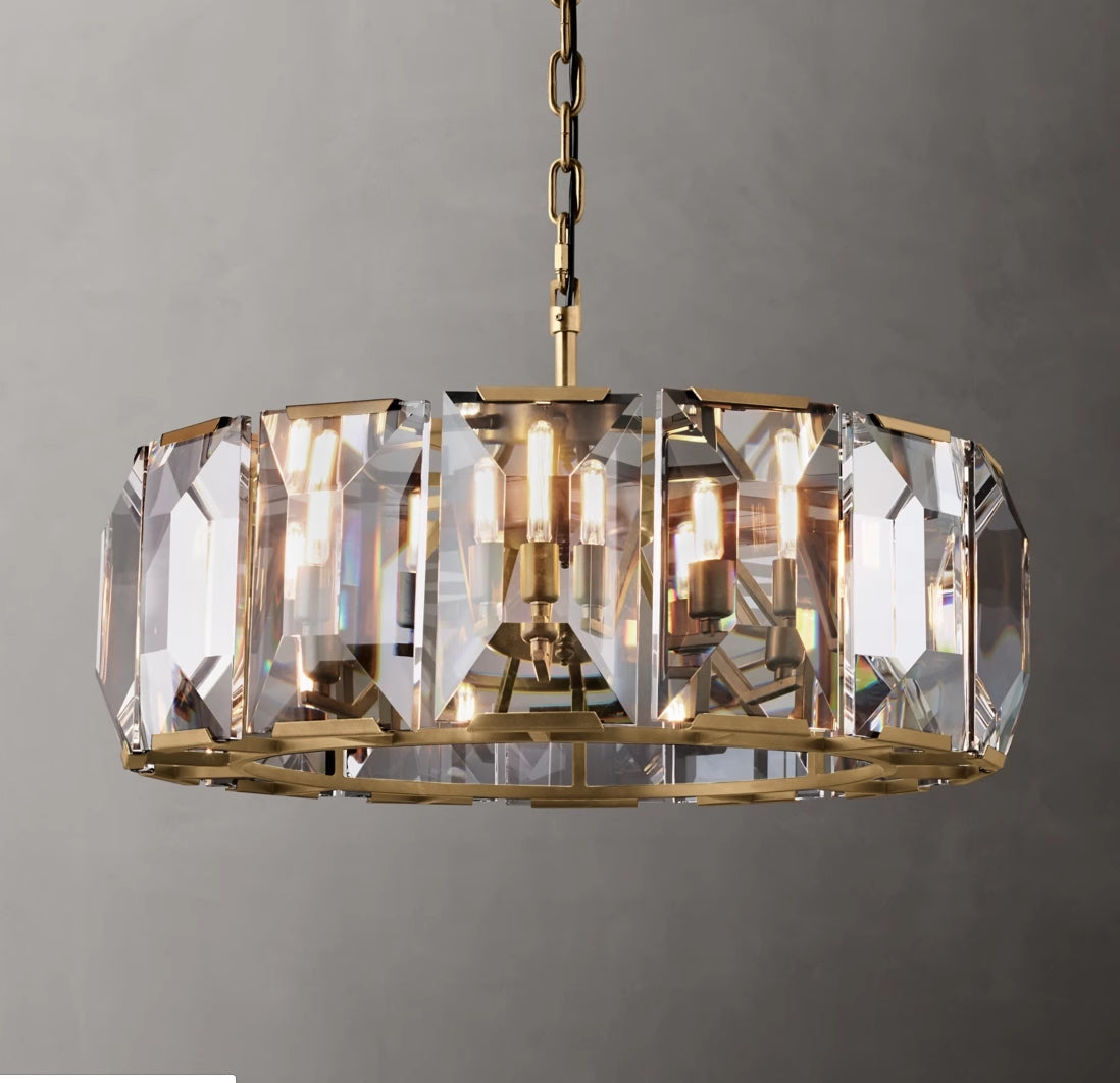 Harlew Multicurve Crystal Round Chandelier