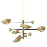 Cooper Modern Brass Chandelier - (Antique Brass Finish | Black Finish | Matte Glass)