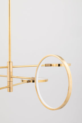 Aria Saturn Modern Brass Chandelier