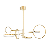 Saturn Modern Brass Chandelier - 4106-AGB-CE - Hudson Valley