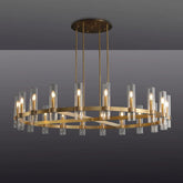 Ravelle Glass Round Chandelier 60"