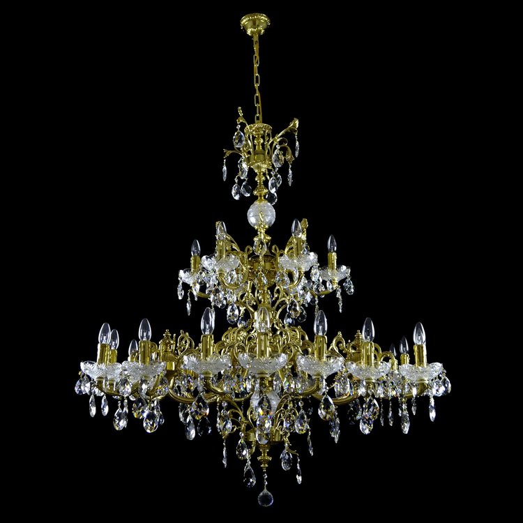 Aria Sirius 24 Crystal Chandelier (Gold)