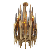 Eternity Vertical Modern Brass Chandelier Antique Brass/Bronze Highlight Finish)