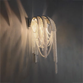 Sophian Aluminum Chain Tassel Wall Sconce