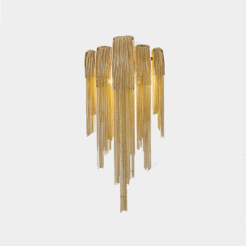 Sophian Aluminum Chain Tassel Wall Sconce