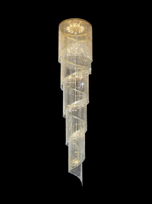 Aria Spiral 36-Light Modern Glass Chandelier