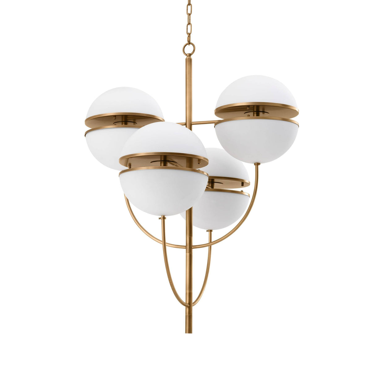 Aria Spiridon Modern Brass Chandelier