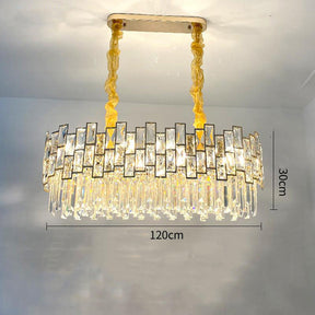 Palo clear Linear Chandelier for Kitchen Island