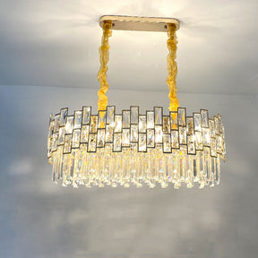 Palo clear Linear Chandelier for Kitchen Island