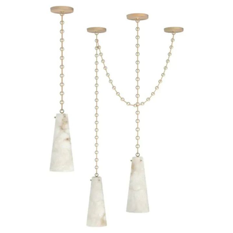 Charlene Marble Modern 3-Light Chandelier