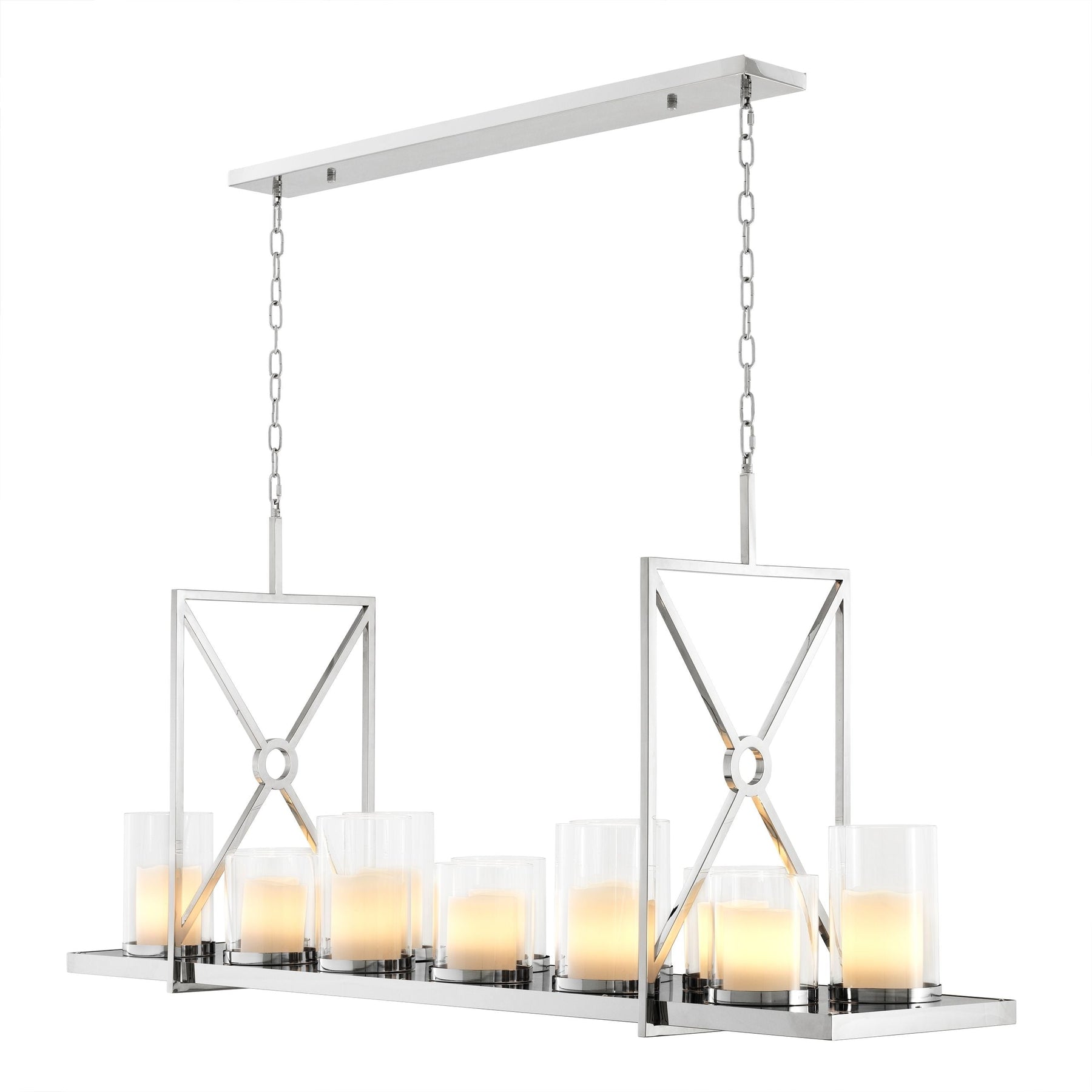 Summit Modern Chandelier - Steel/Brass