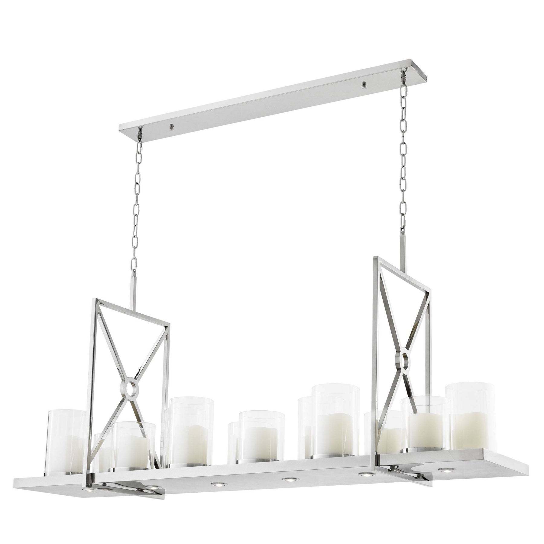 Summit Modern Chandelier - Steel/Brass