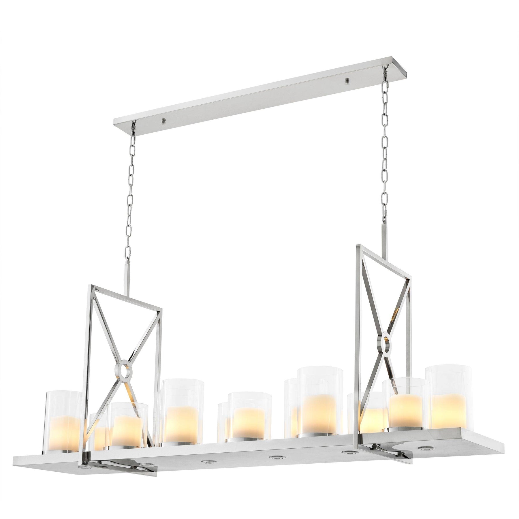 Summit Modern Chandelier - Steel/Brass