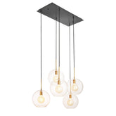 Eternity 5-Light Modern Brass Chandelier - Brass/Bronze