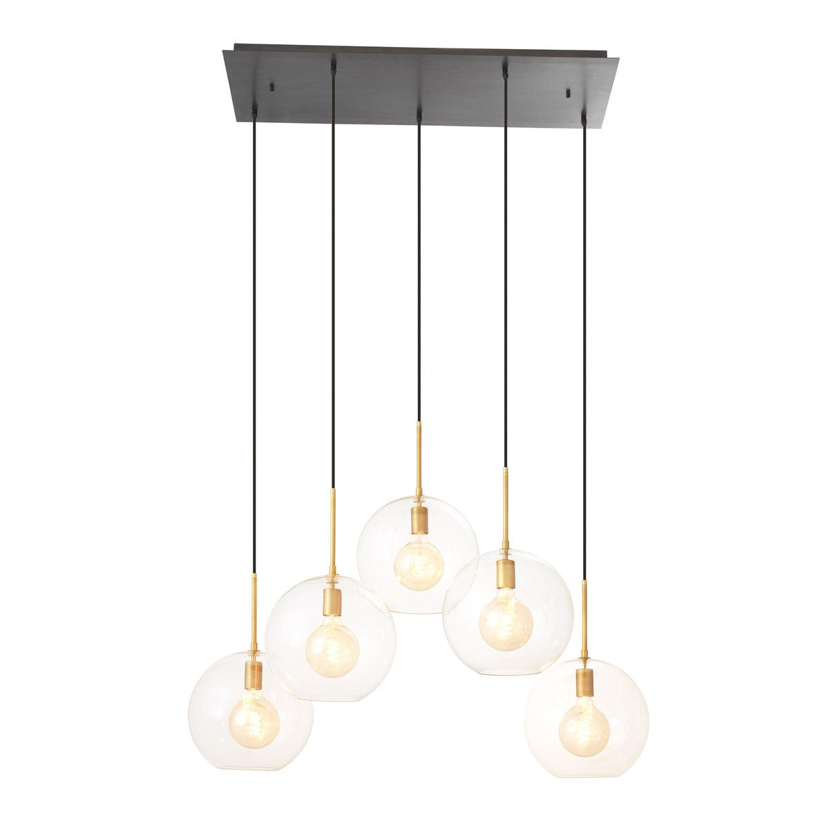 Eternity 5-Light Modern Brass Chandelier - Brass/Bronze