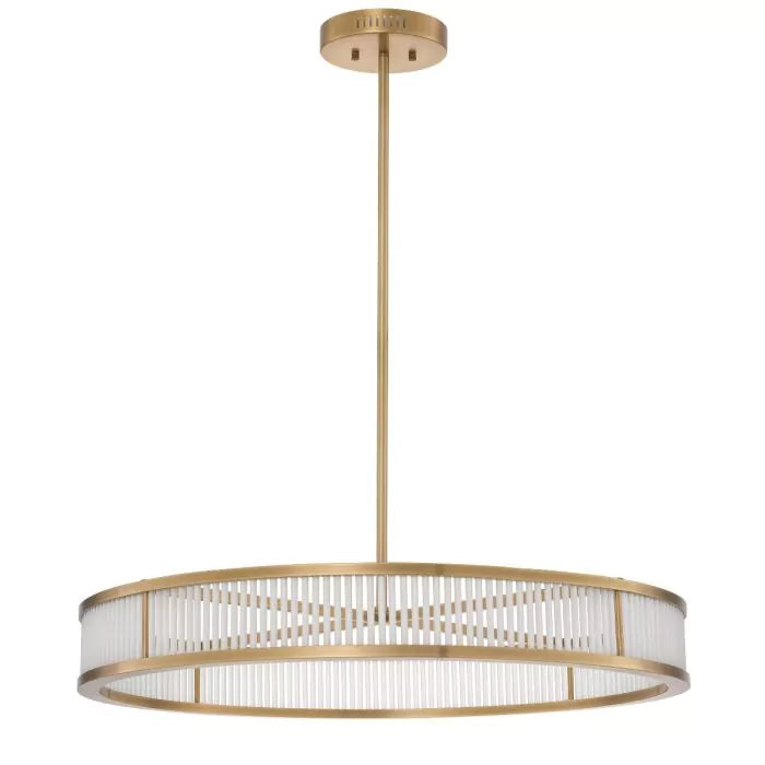 Fairy L Modern Brass Chandelier (Antique Brass & Frosted Glass)