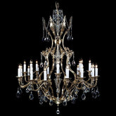 Aria Traditional 24-Light Brass & Crystal Chandelier