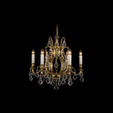 Aria Traditional 6-Light Brass Crystal Chandelier