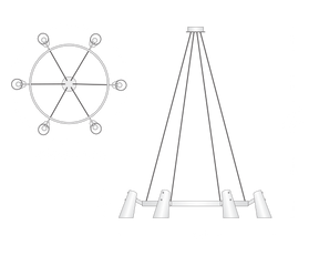 Aria Valette Circular Chandelier 48"