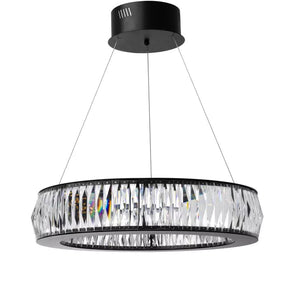 Aria Vancouver S Modern Chandelier (Black Finish & Glass)