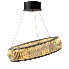 Aria Vancouver S Modern Chandelier (Black Finish & Glass)