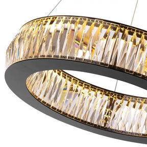 Aria Vancouver S Modern Chandelier (Black Finish & Glass)