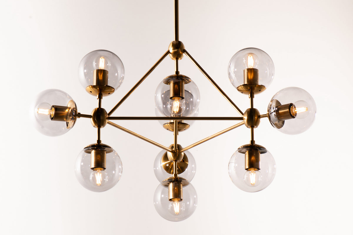 Aria Bordeaux Glass Globe Chandelier