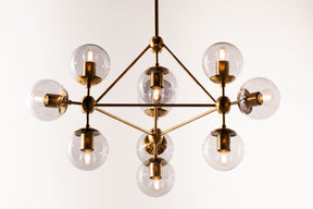 Aria Bordeaux Glass Globe Chandelier