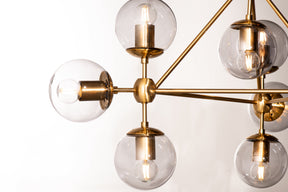 Aria Bordeaux Glass Globe Chandelier