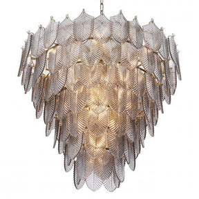 Verbier Modern Glass Chandelier S/L - Brass