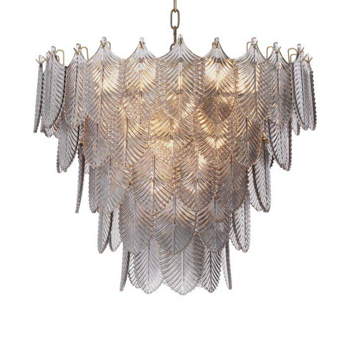 Verbier Modern Glass Chandelier S/L - Brass