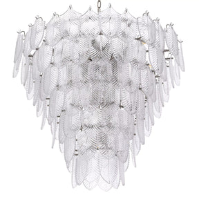 Verbier (S/L) Modern Chandelier - (Nickel Finish/Clear Glass)