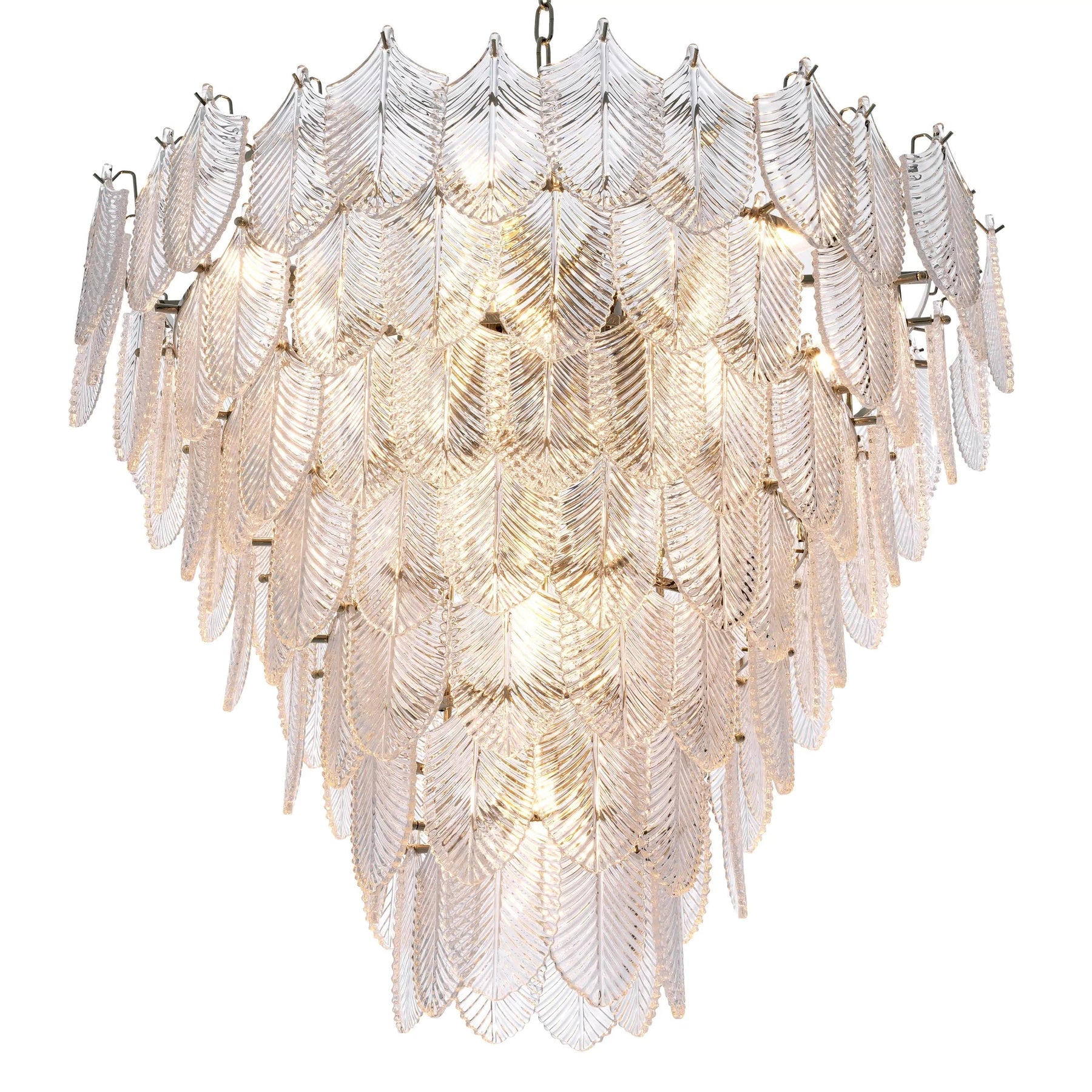 Verbier (S/L) Modern Chandelier - (Nickel Finish/Clear Glass)