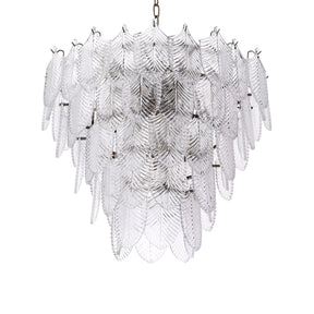 Verbier (S/L) Modern Chandelier - (Nickel Finish/Clear Glass)