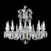 Aria Vesper 16 Alpha/Beta Crystal Chandelier (Gold/Silver)